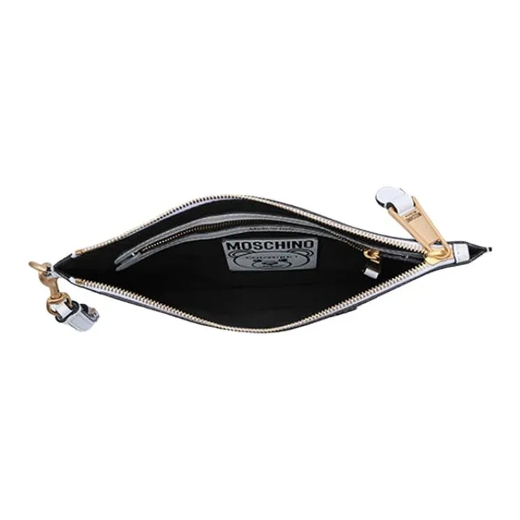 MOSCHINO Clutches Crossbody Bags Women's White-3