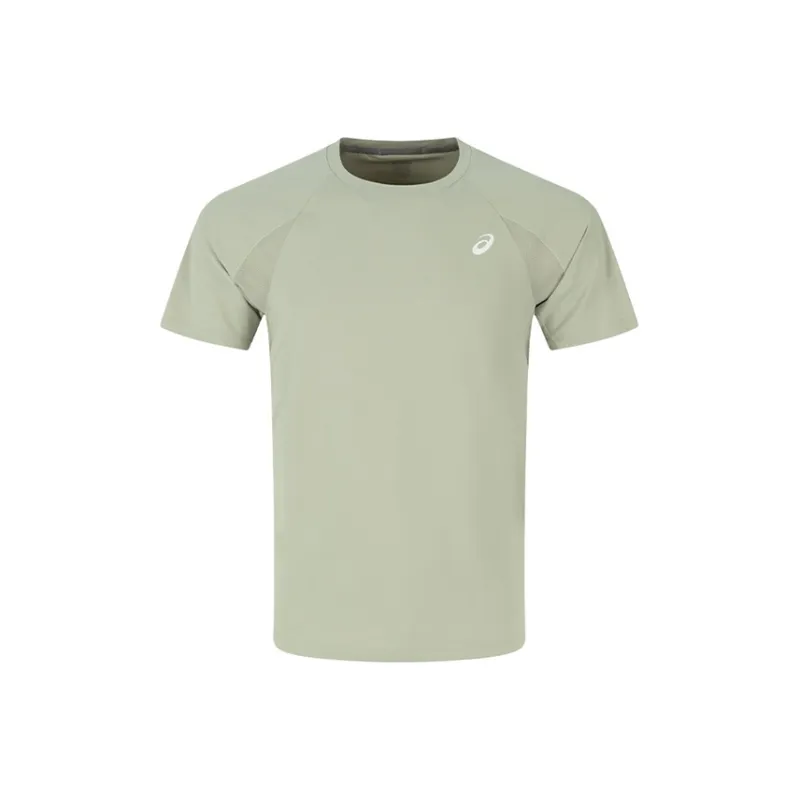 Asics T Shirts Men Gray Green-1