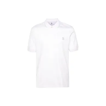 Brunello Cucinelli Logo Embroidered Short Sleeved Polo Shirt