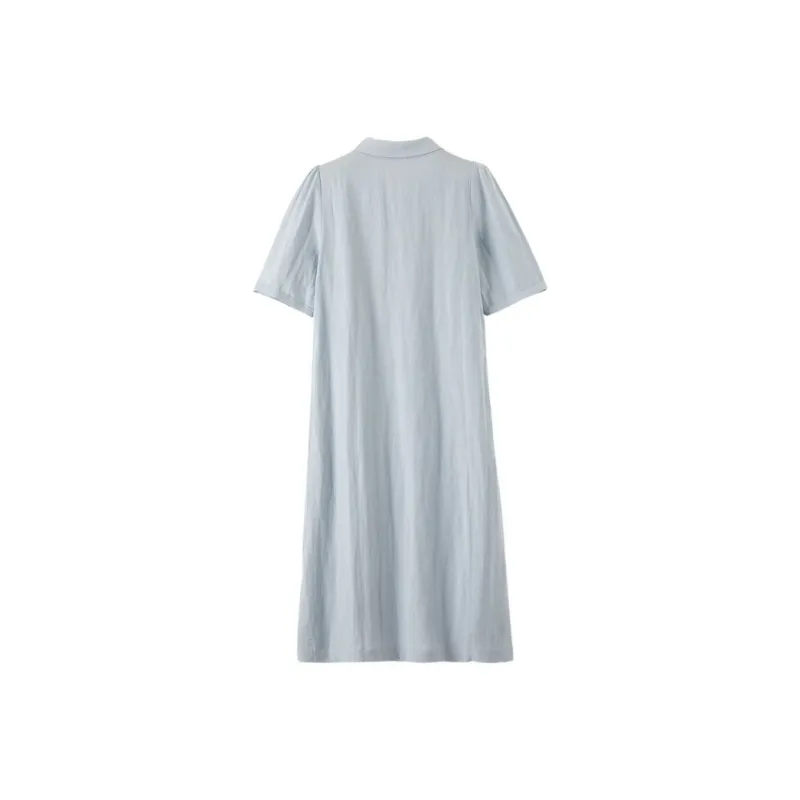 Late White Short Sleeved Dress Women's-1