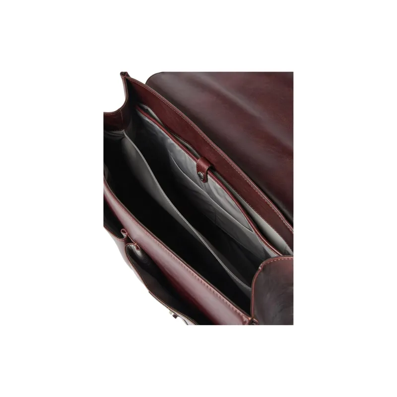 Brunello Cucinelli Calfskin Portable Briefcase Men's Burgundy-3