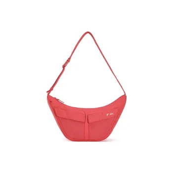 FILA MAISON KITSUNÉ Fabric Shoulder Bag Women's Canna Red