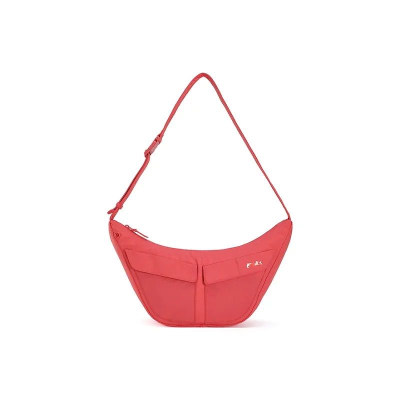 FILA MAISON KITSUNÉ Fabric Shoulder Bag Women's Canna Red-0