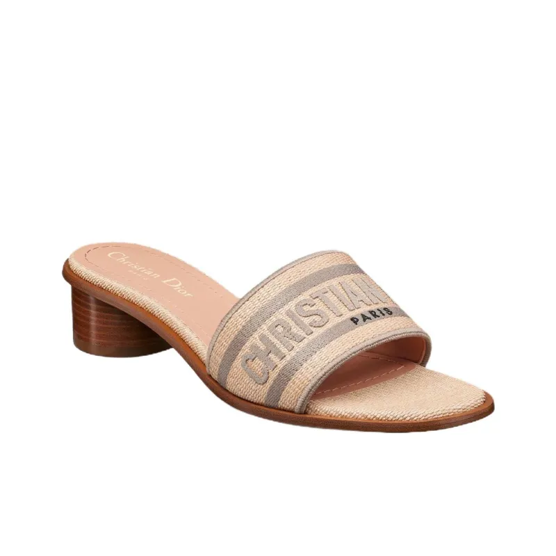 DIOR Dway Slide Slippers 3.5cm Women's Beige-2