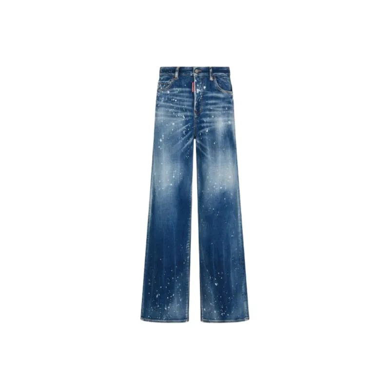 DSQUARED 2 Medium Kinky Wash Traveller Jeans Jeans Women's Marine Blue-0