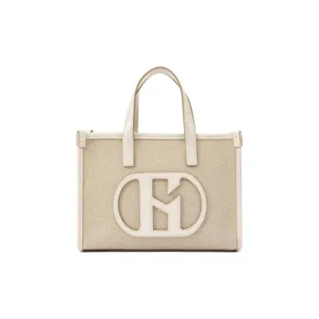 HAZZYS Synthetic Leather Tote Bag, Shopping Bag, Shoulder Bag, Crossbody Bag, Handbag Trumpets Women's Ivory/Black