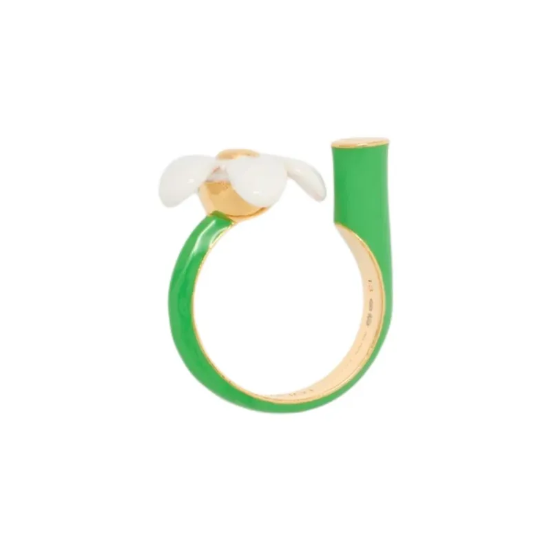LOEWE Enamel, Sterling Silver, Gold Plated Rings Women's Gold-2