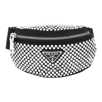 PRADA Fabric Fanny Pack Regular Women's Black