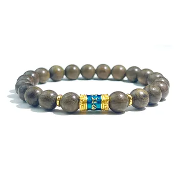 JUANLAN Green Sandalwood Wooden Bracelets Unisex