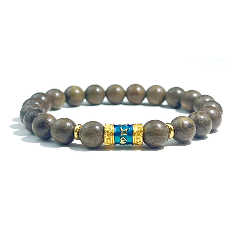 JUANLAN Green Sandalwood Wooden Bracelets Unisex-0