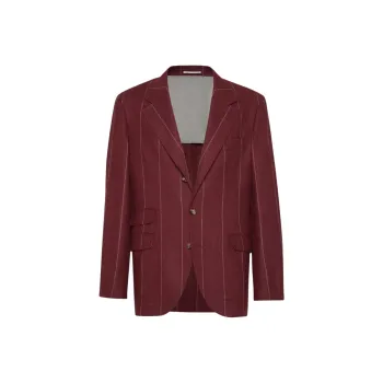 Brunello Cucinelli SS25 Business Suit Coat Men's Burgundy