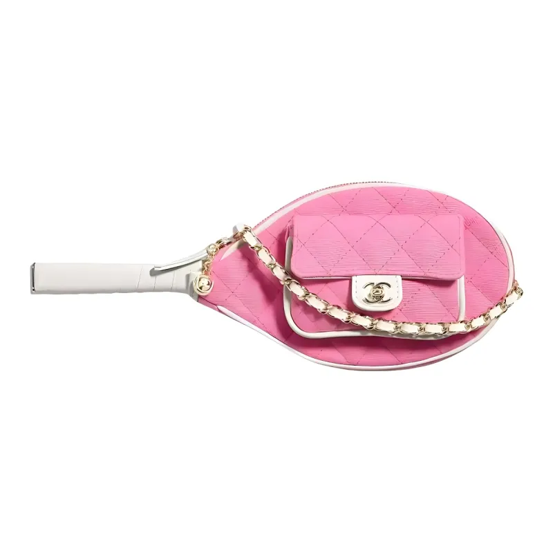 CHANEL Cotton Canvas With Calfskin Canvas Bag, Shoulder Bag, Clutch, Crossbody Bag Women's Pink-0