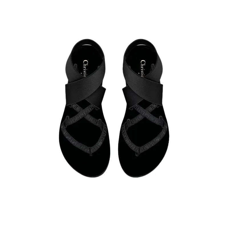DIOR Shade One Strap Sandals 5.5cm Women's Black-3