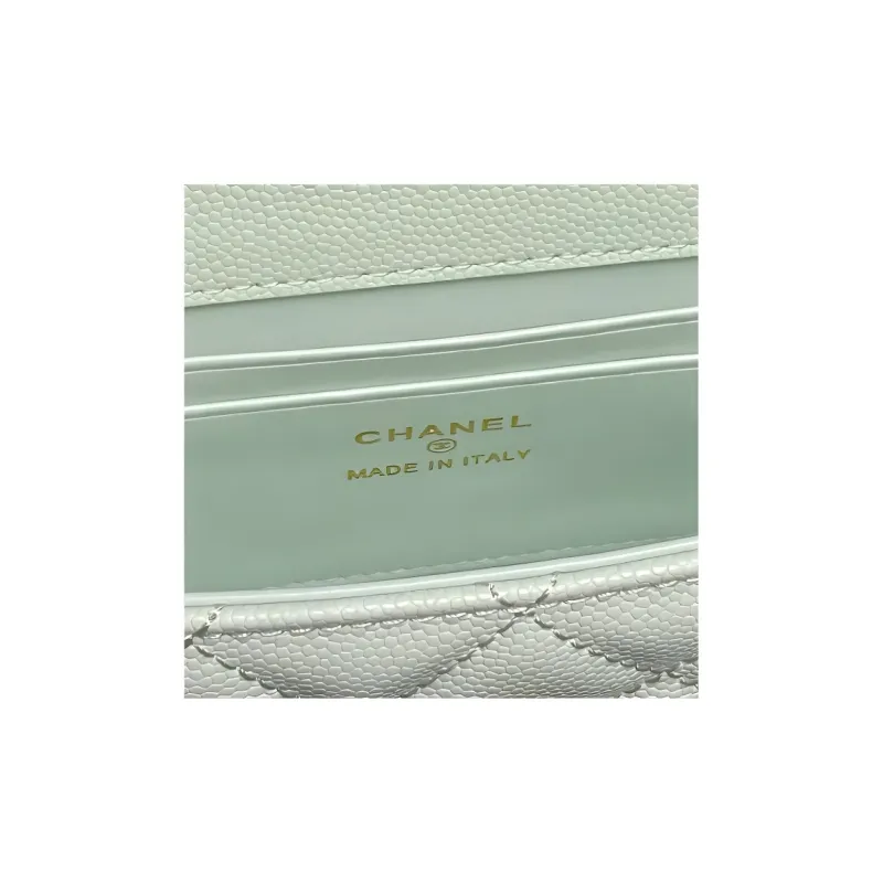 CHANEL Cow Leather Shoulder Bag, Crossbody Bag, Handbag Women's Green-2