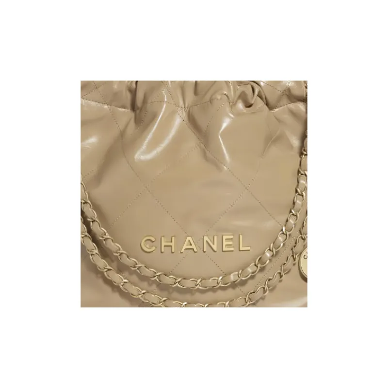 CHANEL 22Bag Cow Leather Tote Bag, Shopping Bag, Handbag, Shoulder Bag Women's Beige-1