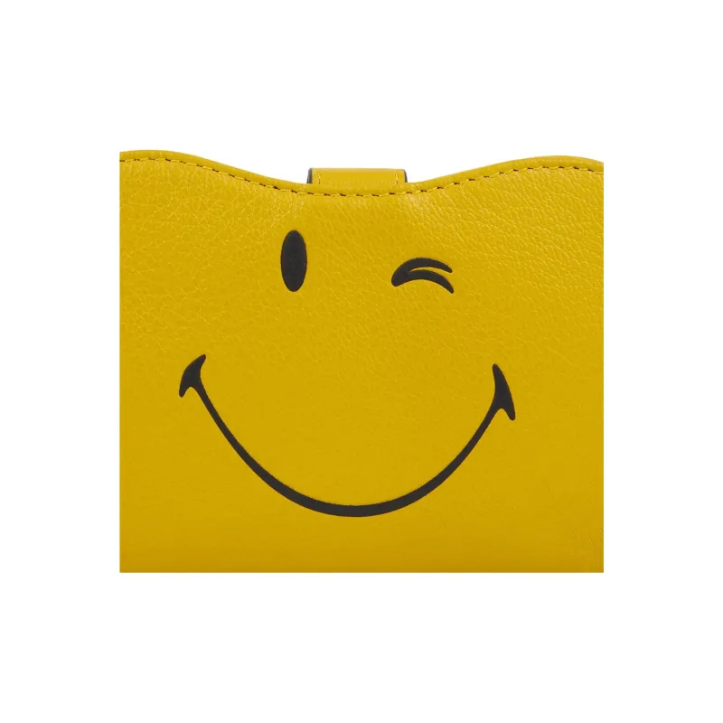 Anya Hindmarch Capra Leather Eyeglass Pouch Women's Yellow-4