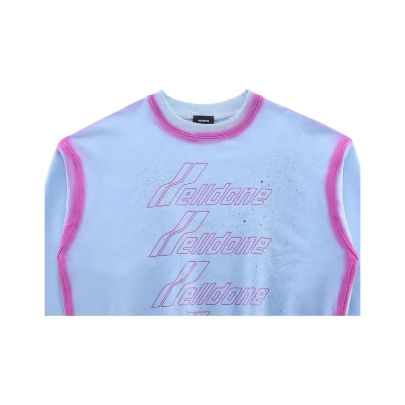 WE11DONE Sweatshirt Unisex Sky Blue-2