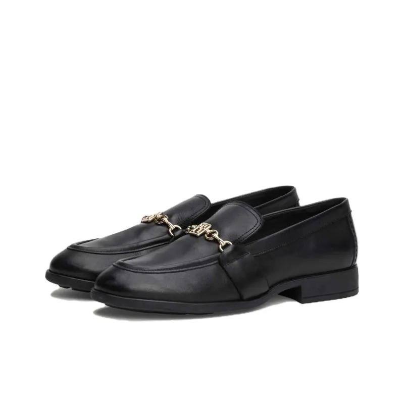 Tommy Hilfiger TH Monogram Loafers 2.6cm Women's Black-2