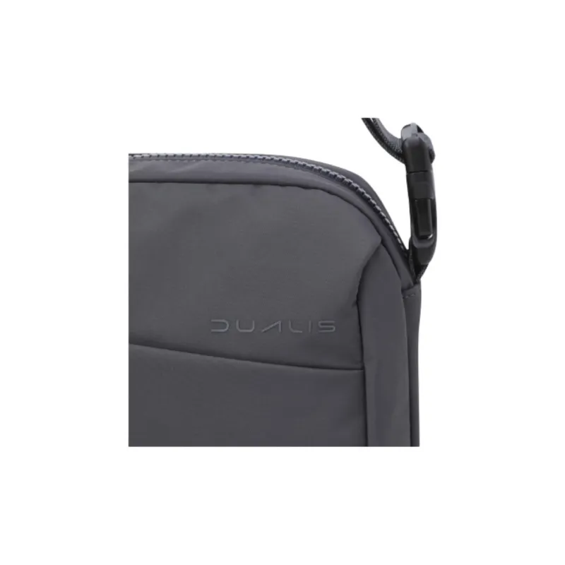 DESCENTE Polyester Shoulder Bag, Crossbody Bag Medium Size Unisex Charcoal Gray-10