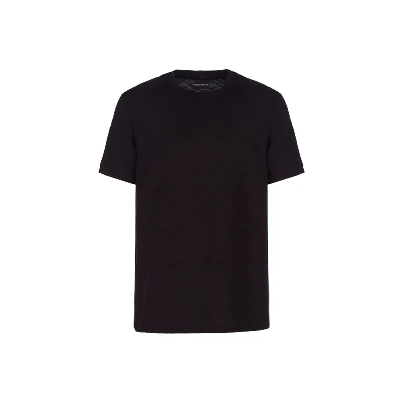 EMPORIO ARMANI All Over Jacquard Eagle Jersey T Shirt-0