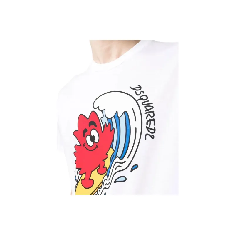 Dsquared2 Graphic Printed Crewneck T Shirt-5