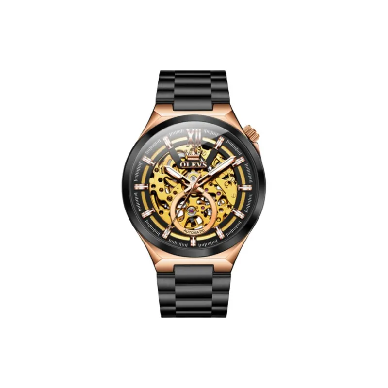 OLEVS Play The Cool Series Mechanical Movement Stainless Steel Watchband Watch Men's Watches White Dial-10