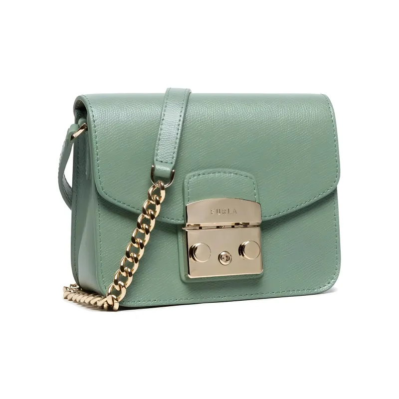 Furla Metropolis Collection Calfskin Shoulder Bag, Crossbody Bag Women's Green-2