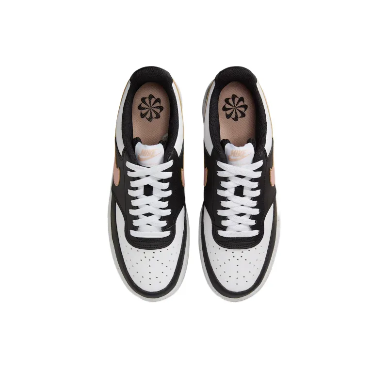 Nike Court Vision Coverage Low Top Skateboard Shoes Women's Black-3
