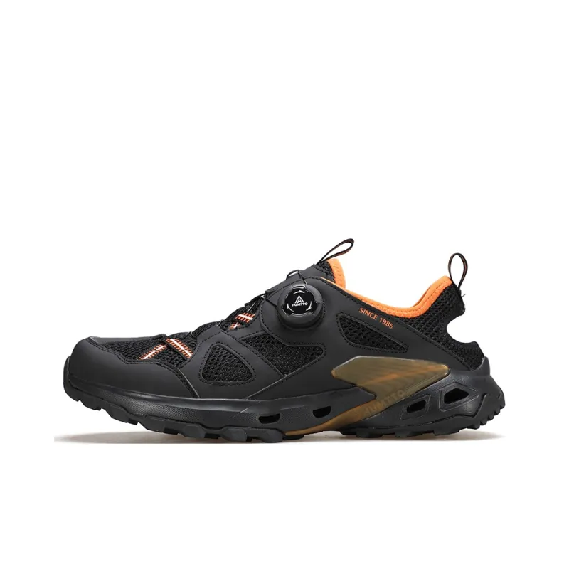 HUMTTO Slip Resistant, Breathable, Quick Dry River Trekking Shoes Men's Black Orange Color-0