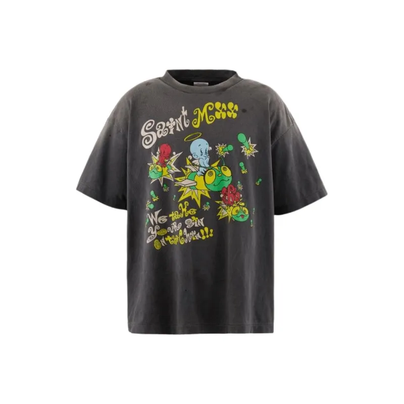 SAINT Mxxxxxx T Shirts Unisex Black-0