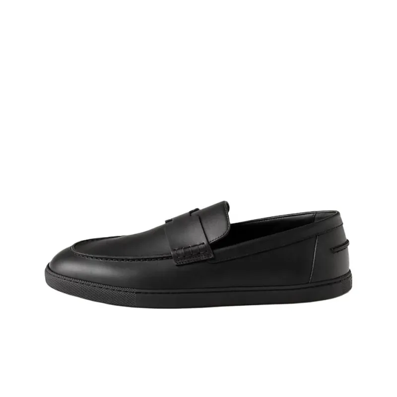 HERMES Job Casual Shoes Men's Black-0