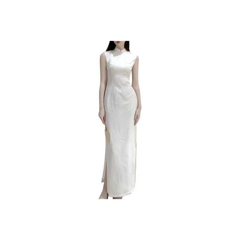 Mu Xiao Xin Cheongsams Women's White-0