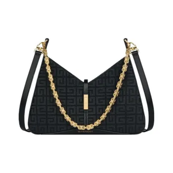 Givenchy Cut out Cotton And Acrylic Blend Chain Bag, Portable Crossbody Bag, Shoulder Bag Trumpets Women's Black