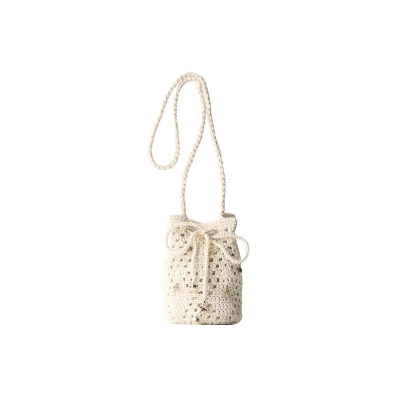 ZARA Polyester Crossbody Bags Regular Kids' Light Beige Yellow-0