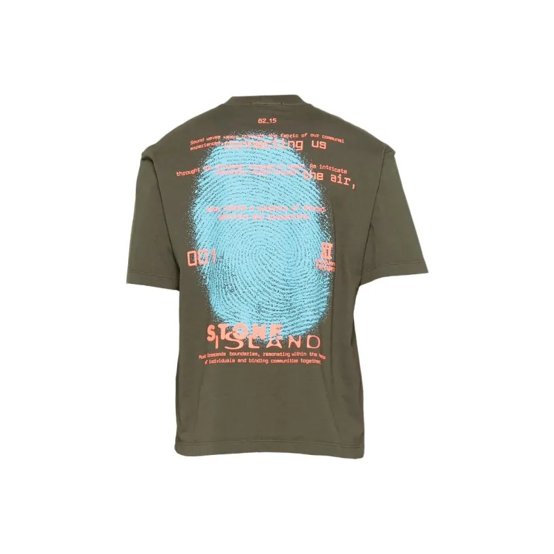 STONE ISLAND Logo embossed T shirt-1