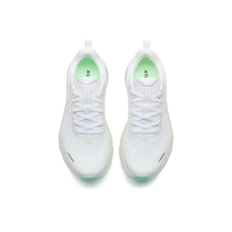 XTEP Cloud Wing 3 Coverage Slip Resistant Low Top Casual Sprint Long Distance Running Shoes Women's White Green-3