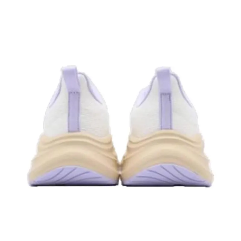 361° Cushioning Slip Resistant Low Top Casual Running Shoes Women's White Beige Purple-2