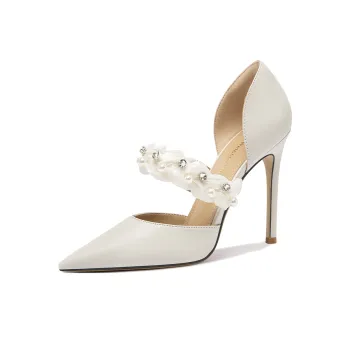 Lily Wei High Heels Women's Ecru