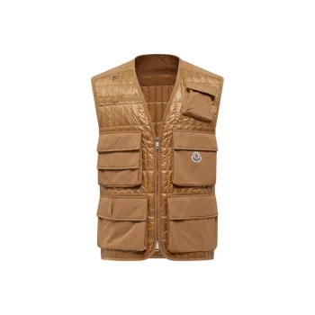 Moncler Vests Men Beige
