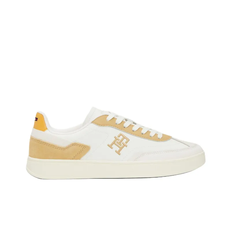 Tommy Hilfiger Heritage Low Top Skateboard Shoes Women's White Yellow-1