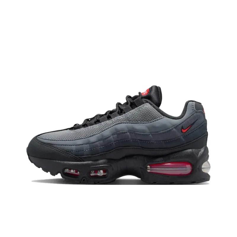 Nike Air Max 95 Anti Slip Wear Resistant Low Top Casual Running Shoes Unisex Gray Black Pink-0