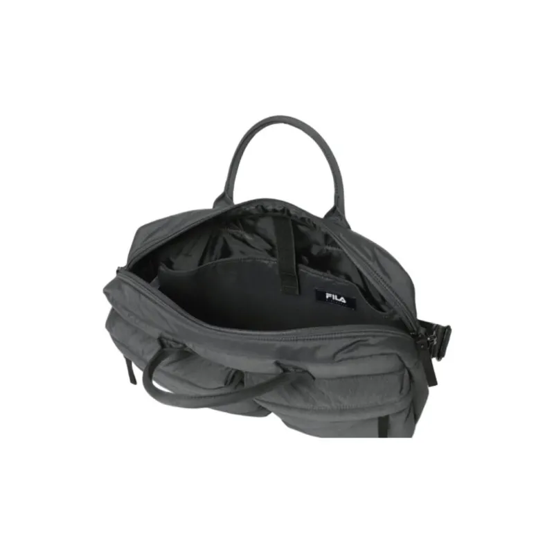 FILA Cotton Shoulder Bag, Crossbody Bag, Handbag Unisex Charcoal Gray-3