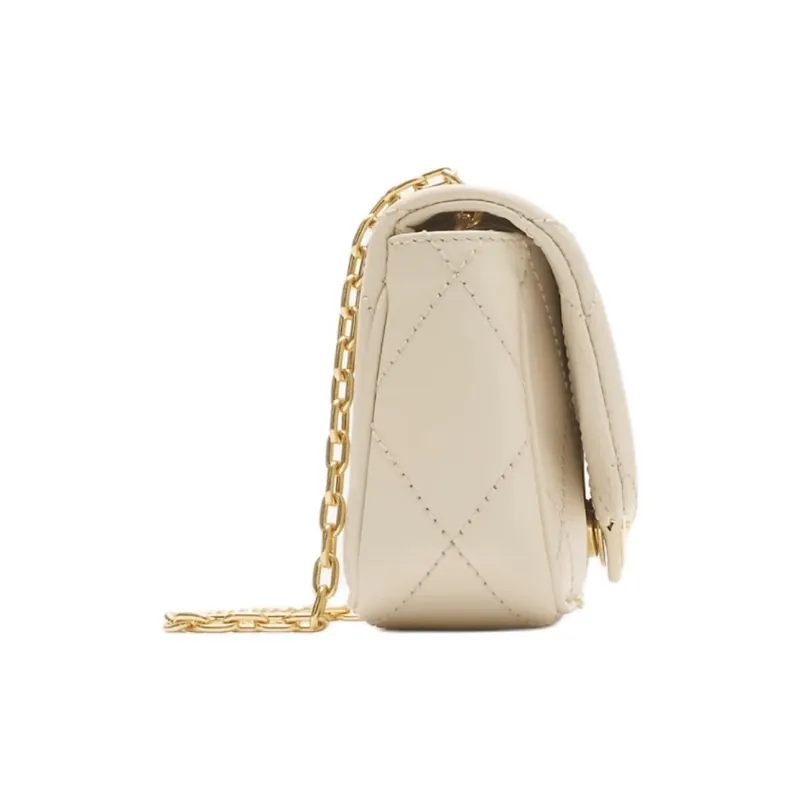 Burberry Calfskin Shoulder Bag, Crossbody Bag Mini Women's White-1