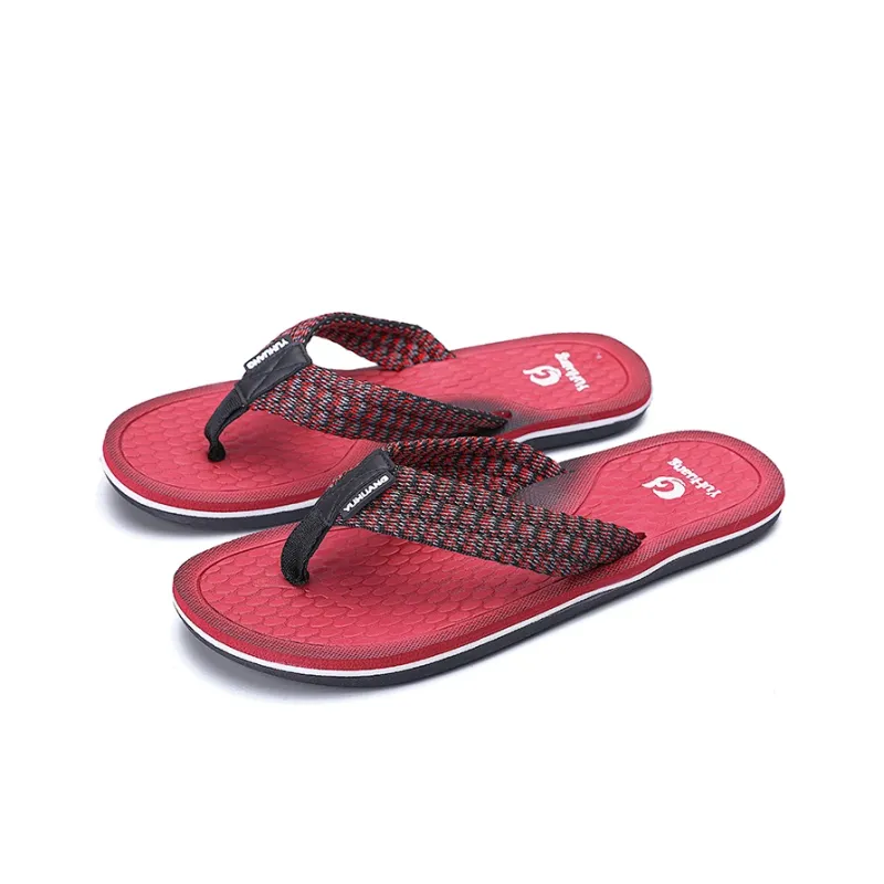 NANJIREN Cut Out Quiet Odor Resistant Abrasion Resistant Slip Resistant Quick Dry Antibacterial Flip Flops Men's-8