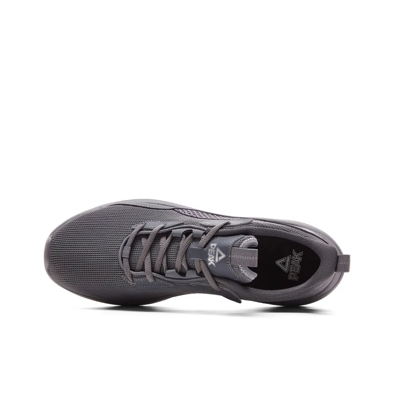 PEAK Cushioning Abrasion Resistant Lightweight Breathable Slip Resistant Low Top Running Shoes Men's Gray-3