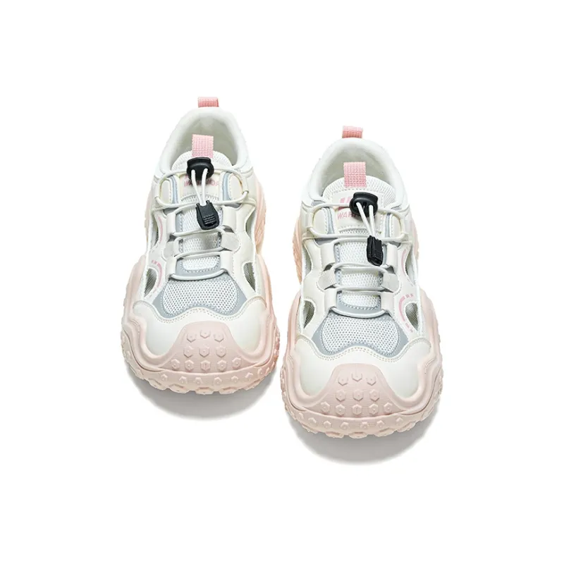 Warrior Abrasion Resistant Breathable Slip Resistant Low Top Casual Shoes Women's Beige Pink-2