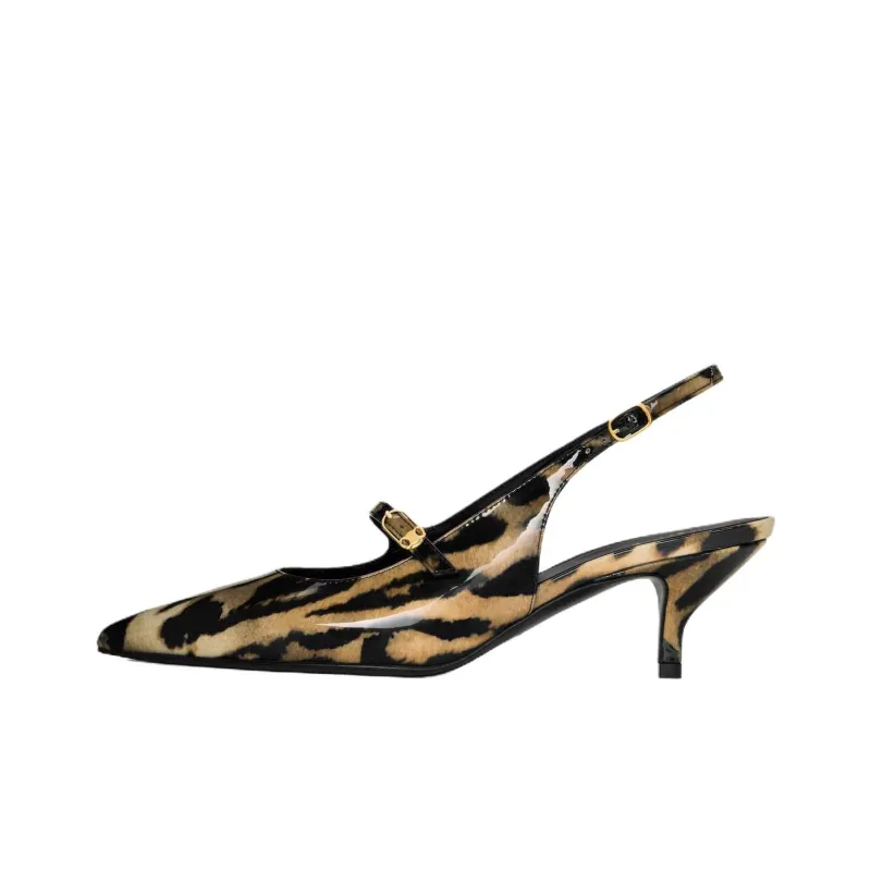 CELINE Judy Slim Heel High Heels 5.5cm Women's Brown-0