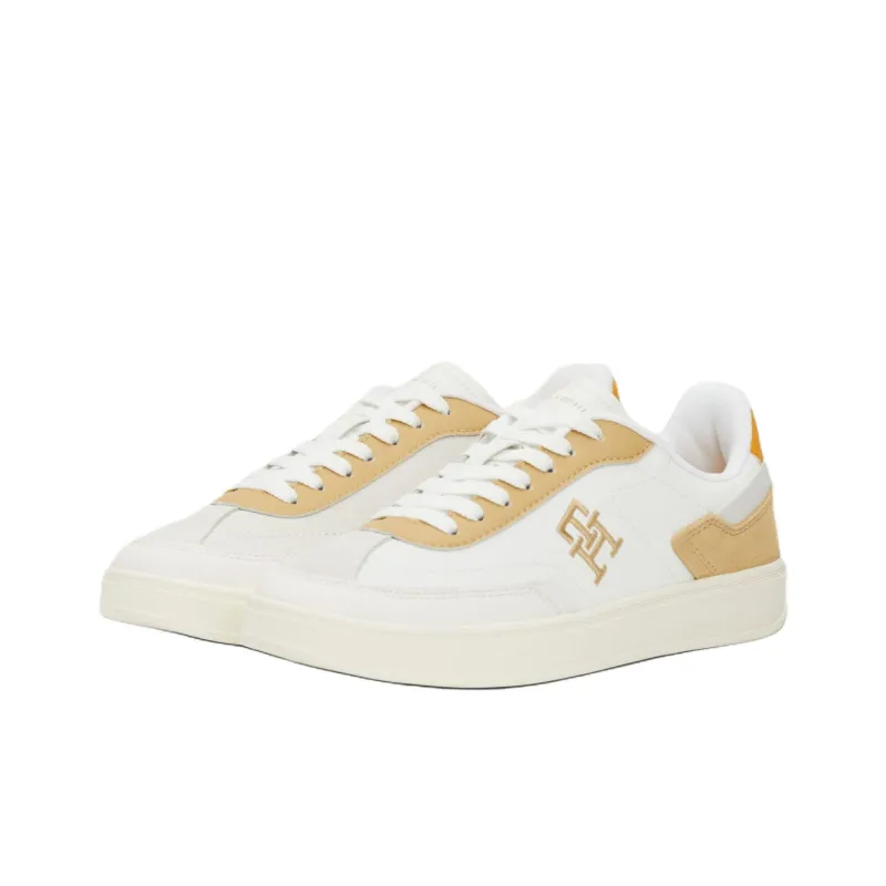Tommy Hilfiger Heritage Low Top Skateboard Shoes Women's White Yellow-2