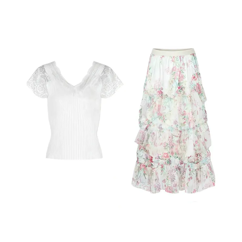 KUNZHUDAXIANG Skirt Set Women's-1