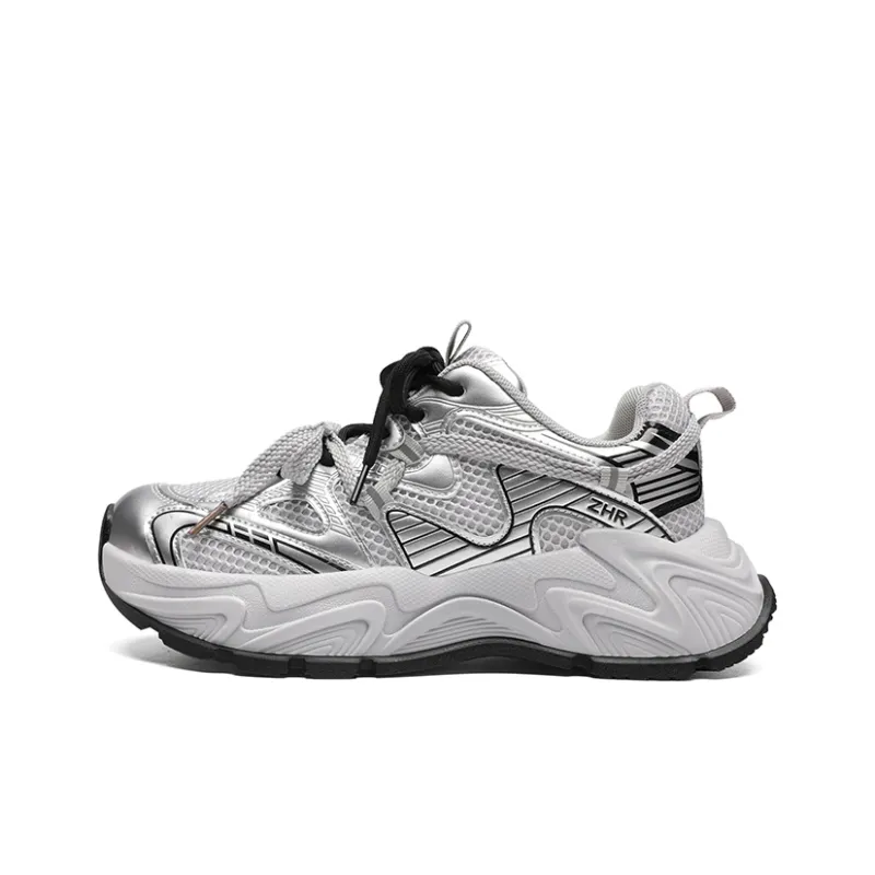 ZHR Whale Shoes Breathable Low Top Chunky Sneakers Women's-0